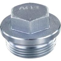 Пробка-заглушка М10х1 с шестигранной головкой и фланцем DIN 910 оцинкованная сталь
