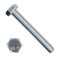Болт шестигранный с полной мелкой резьбой М12х1,5х60 DIN 961 класс прочности 10.9 оцинкованная сталь